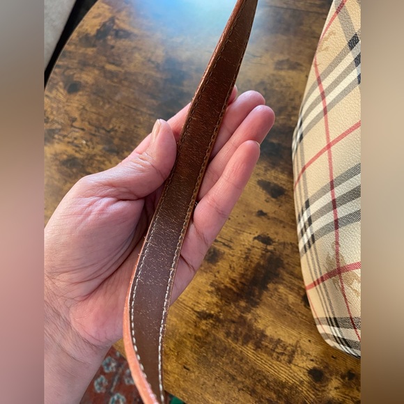 Burberry Beige and Brown Check Shoulder Bag - Picture 5 of 16